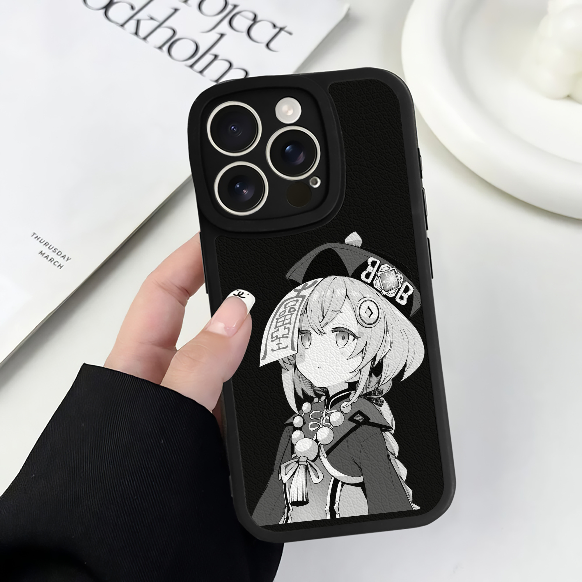 げんし神 七七 なな  genshin Nana 【iPhone 16シリーズ対応】シリコンスマホケース（レザー調） 材質：シリコン